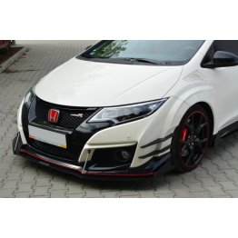 Рассекатели на передний бампер на Honda Civic IX Type R